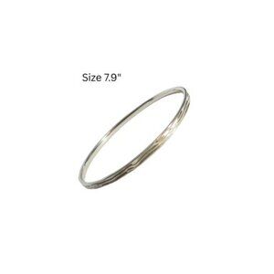 Pandora Liquid Silver Stream Sterling Silver Bangle Bracelet 7.9" 490715